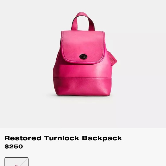 Coach Turlock Backpack in Pewter/Cerise - Picture 11 of 11